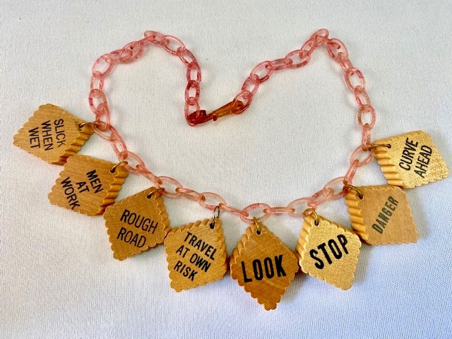 BN100 wooden  signs necklace